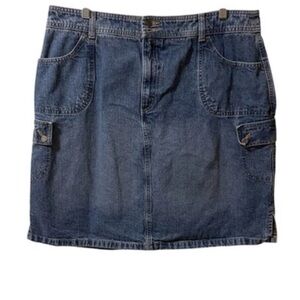 Eddie Bauer Blue Denim Skirt size 18